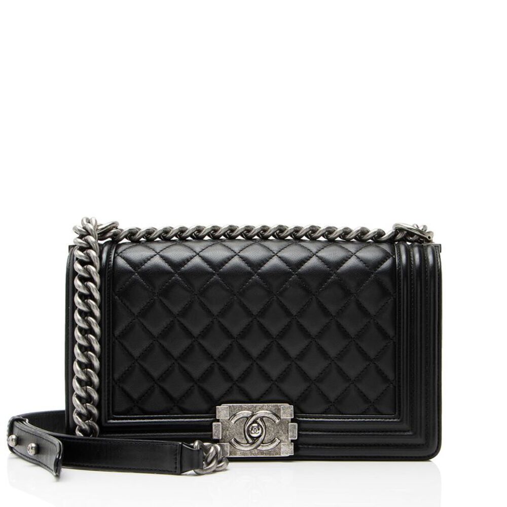 Chanel Lambskin Old Medium Boy Bag